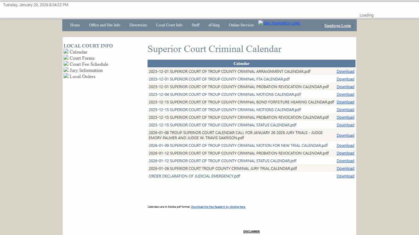 Troup County Clerk of Courts