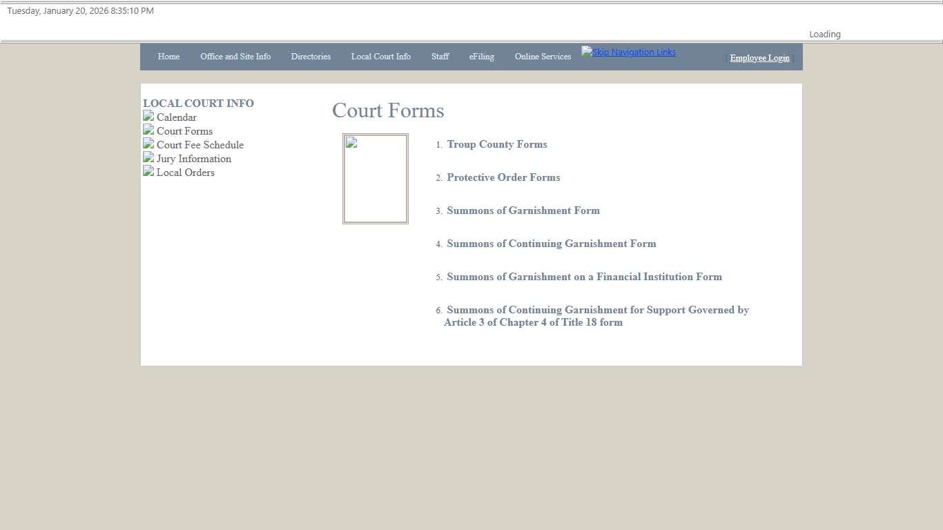 Troup County Clerk of Courts