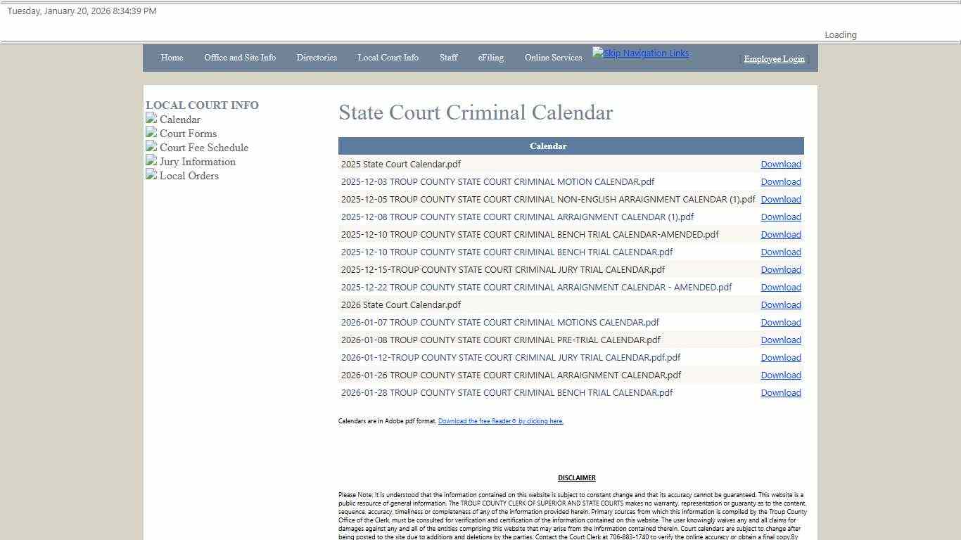 Troup County Clerk of Courts